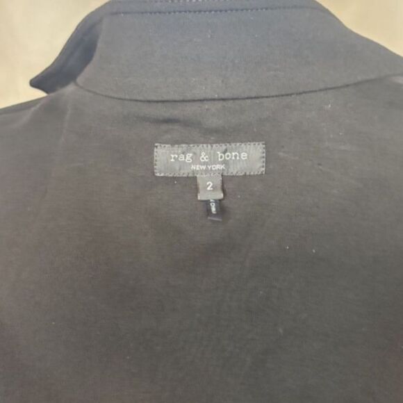 Rag & Bone Slade Black Blazer Women’s Ponte Tailored Jacket Designer - Picture 6 of 7